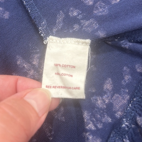 Free People Blue Tan Crochet Beaded Accents Floral Print Sleeveless Tunic - Picture 6 of 7